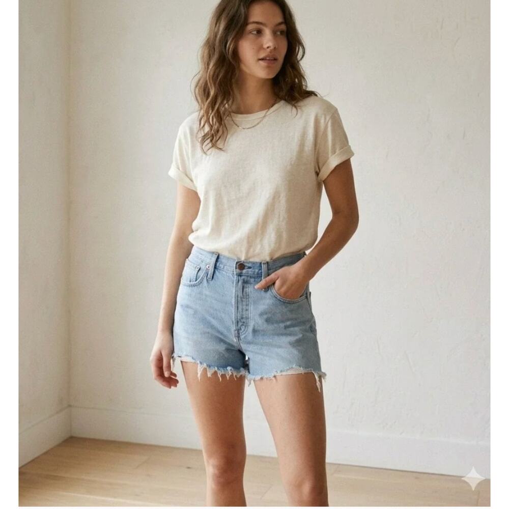Madewell Relaxed Denim Shorts 33 Cutoff Jean Jorts Style AJ242 - Picture 2 of 14